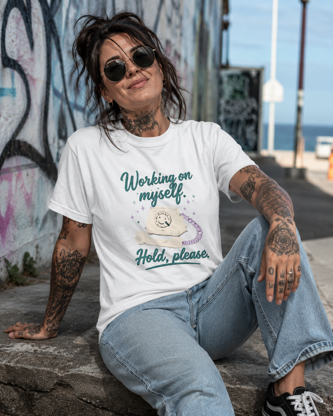 The Working On Myself. Hold Please Tee
