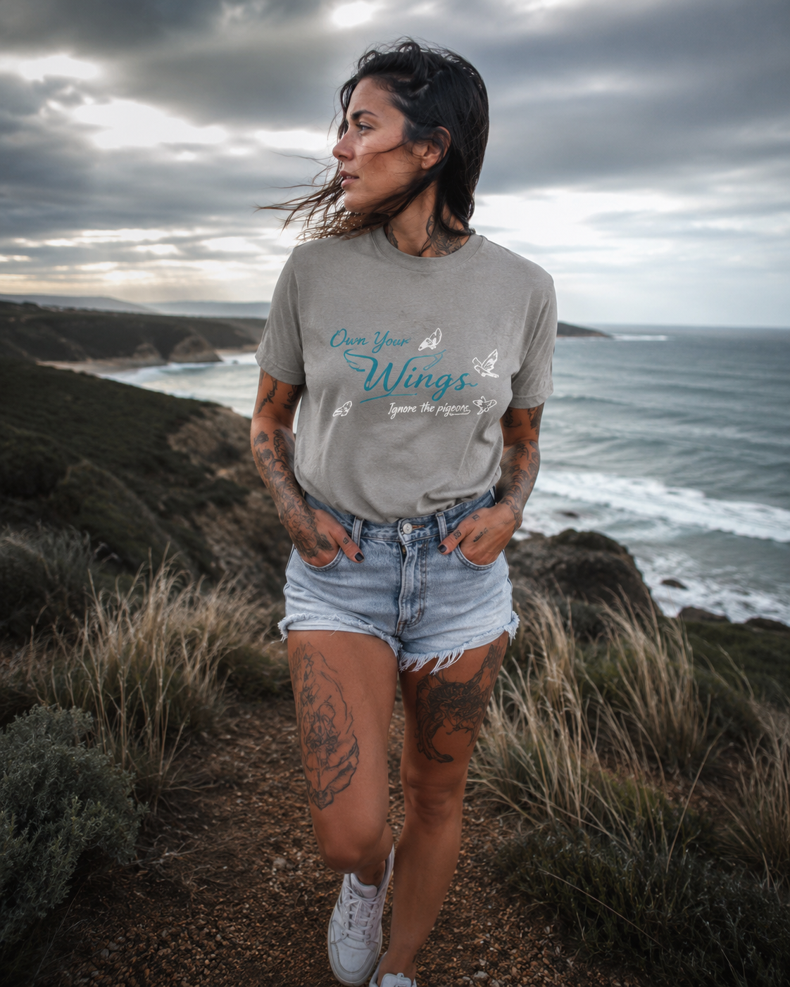 Own Your Wings / Ignore the Pigeons Tee