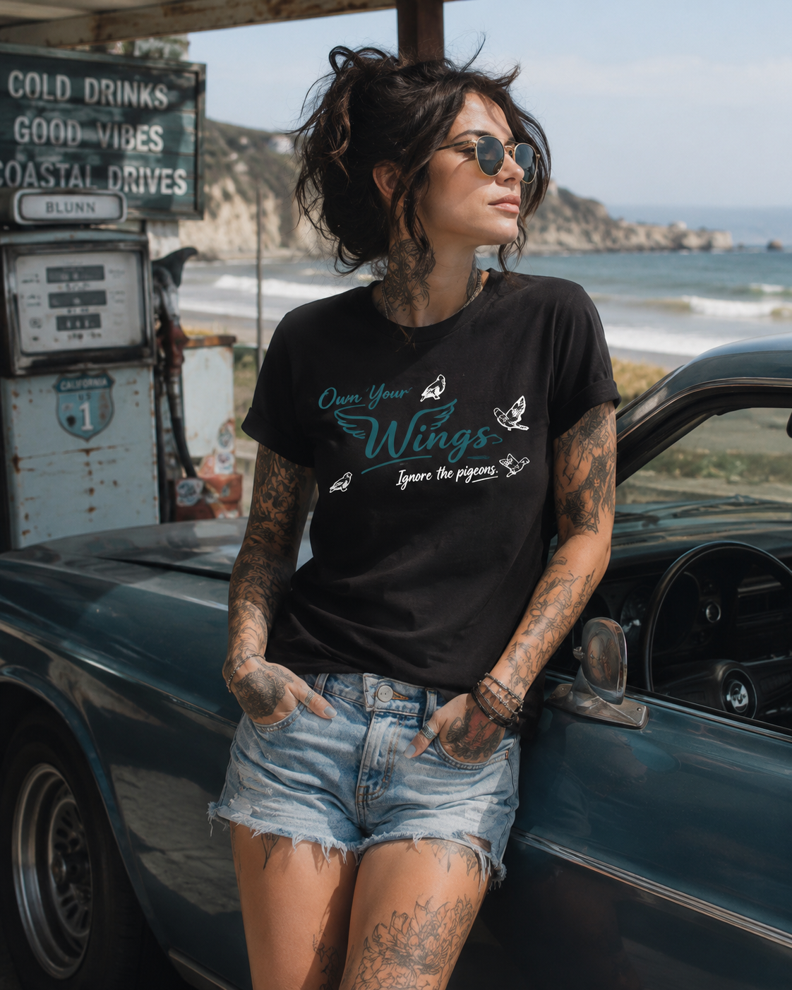 Own Your Wings / Ignore the Pigeons Tee