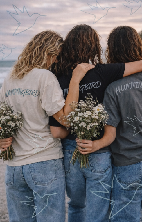 Hummingbird – Everyday Series Tee (Print Teal)