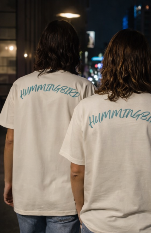 Hummingbird – Everyday Series Tee (Print Teal)